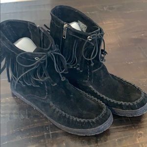 Ugh fringe booties